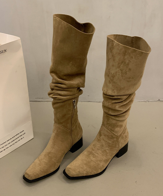 スエードニーハイブーツ