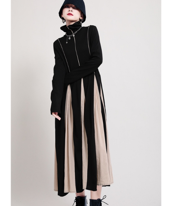 ドッキングプリーツワンピース