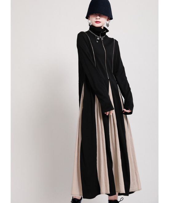 ドッキングプリーツワンピース