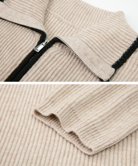 ジップアップセーターワンピース