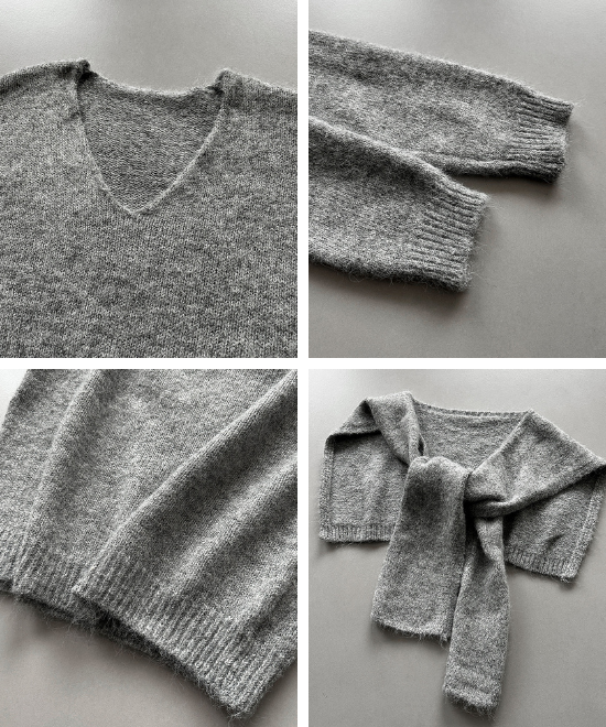 ウールニットトップス＋ショールセット