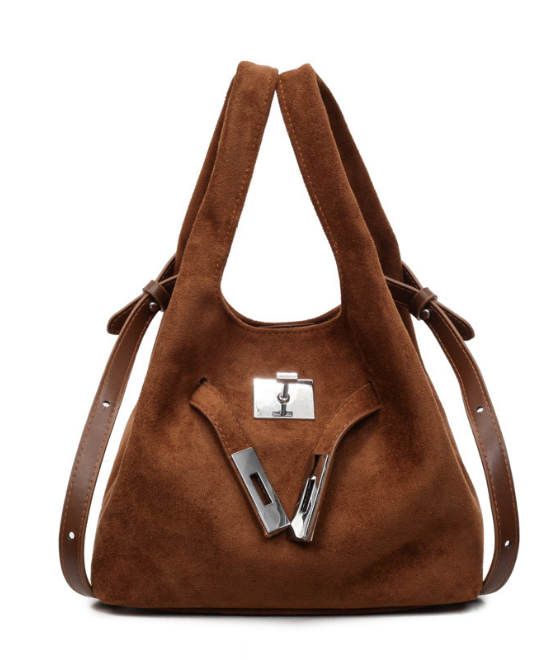 コーデュロイ2WAYバケットバッグ