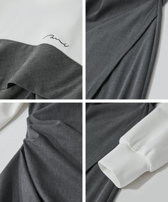 レイヤードスリットワンピース