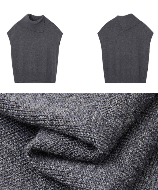 セミタートルネックベスト