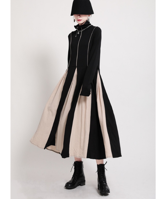 ドッキングプリーツワンピース