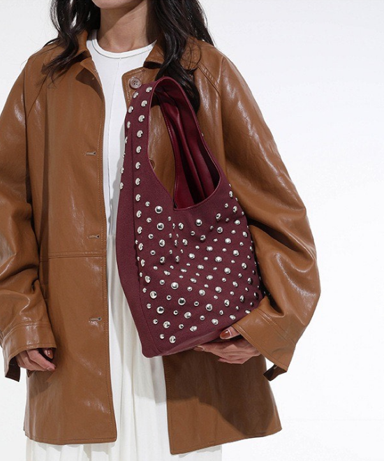 スタッズハンドバッグ