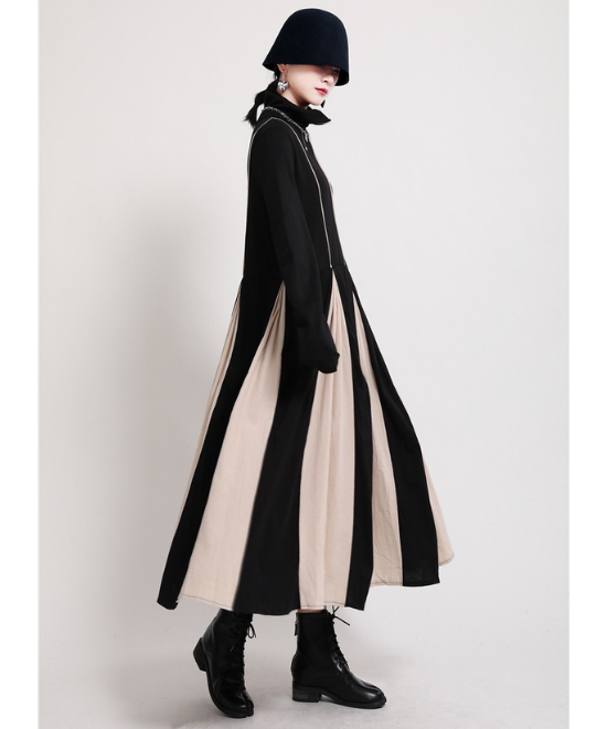 ドッキングプリーツワンピース