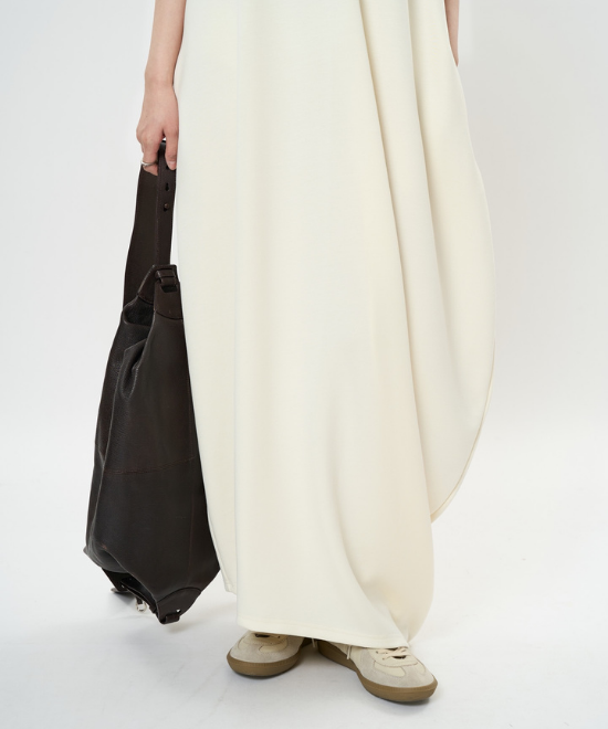 ルーズソフトタッチノースリーブワンピース