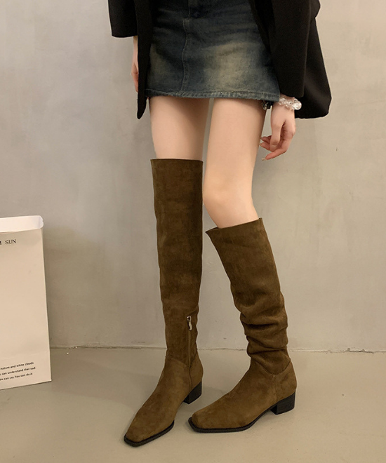 スエードニーハイブーツ