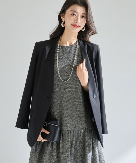 ライトラグジュアリーグレーワンピース