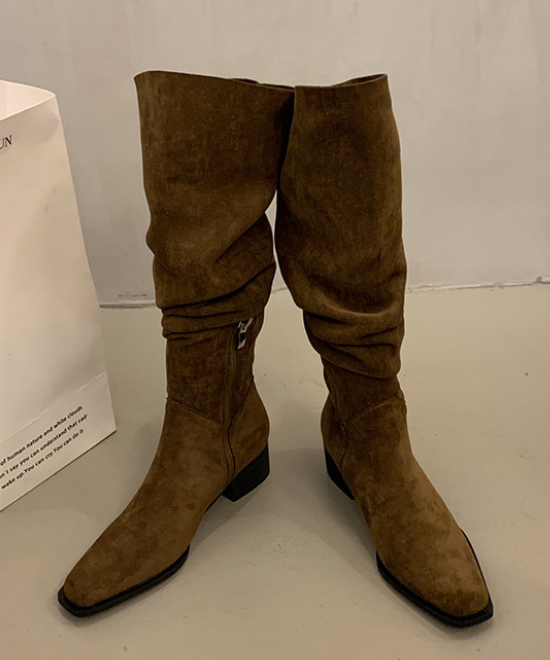 スエードニーハイブーツ