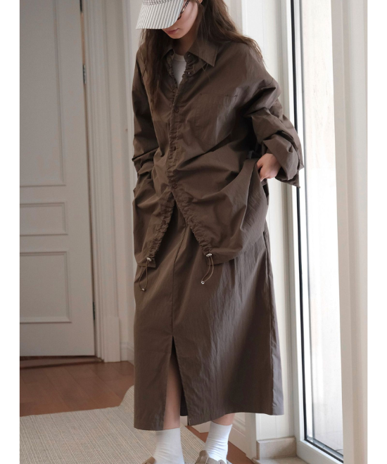 ドローストリングオーバーシャツ