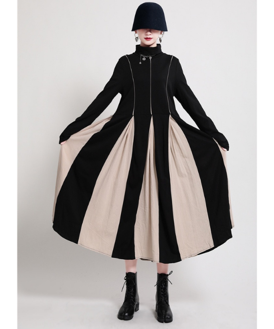 ドッキングプリーツワンピース