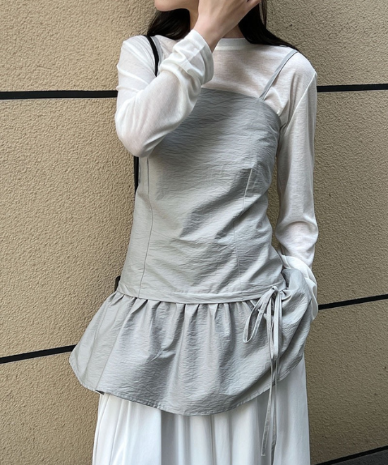 フリルヘムキャミトップス