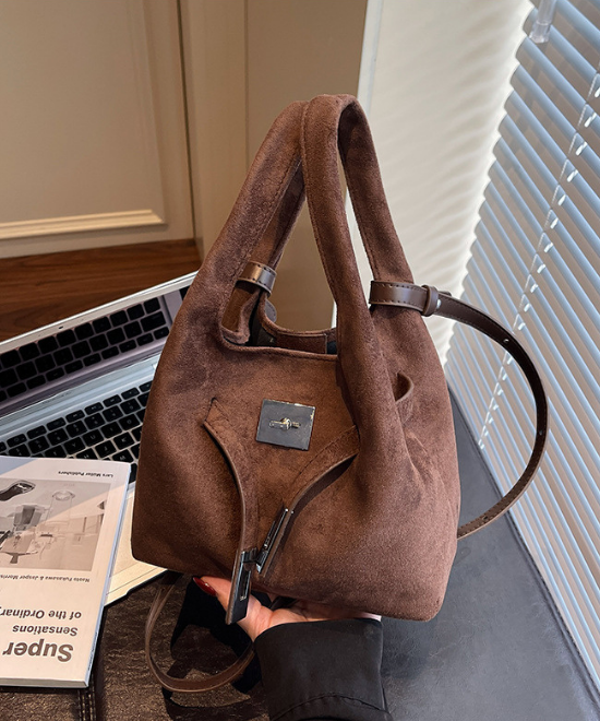 コーデュロイ2WAYバケットバッグ