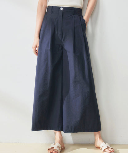 タックワイドクロップドパンツ