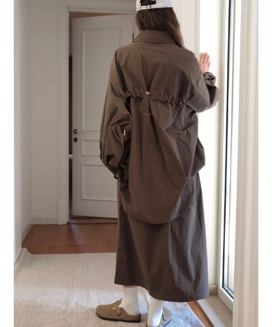 ドローストリングオーバーシャツ