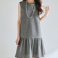 ライトラグジュアリーグレーワンピース