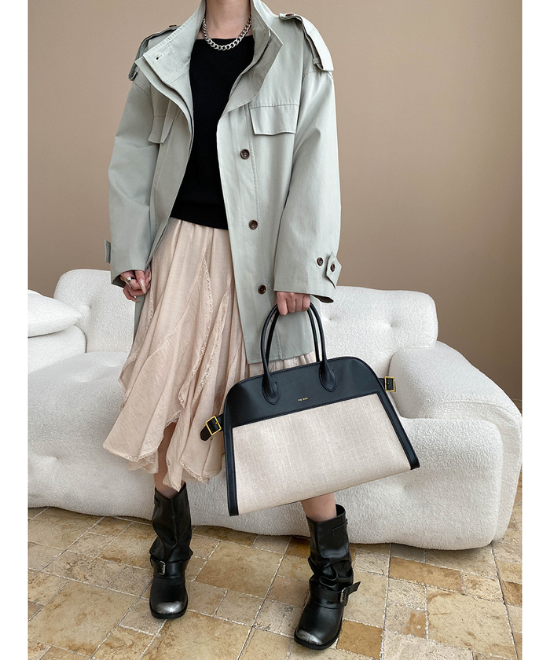 スタンドカラーレースアップルーズトレンチコート