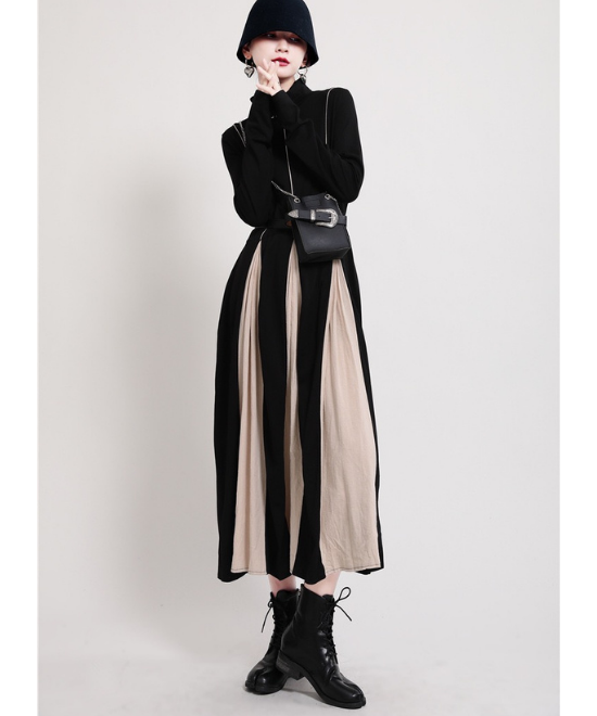 ドッキングプリーツワンピース