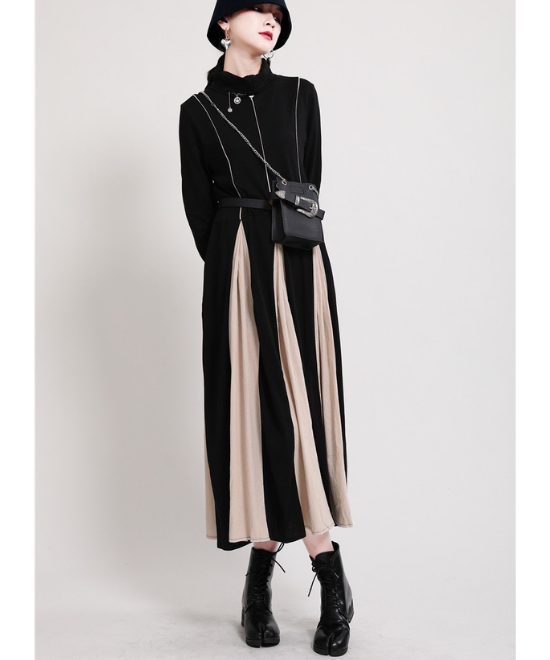 ドッキングプリーツワンピース