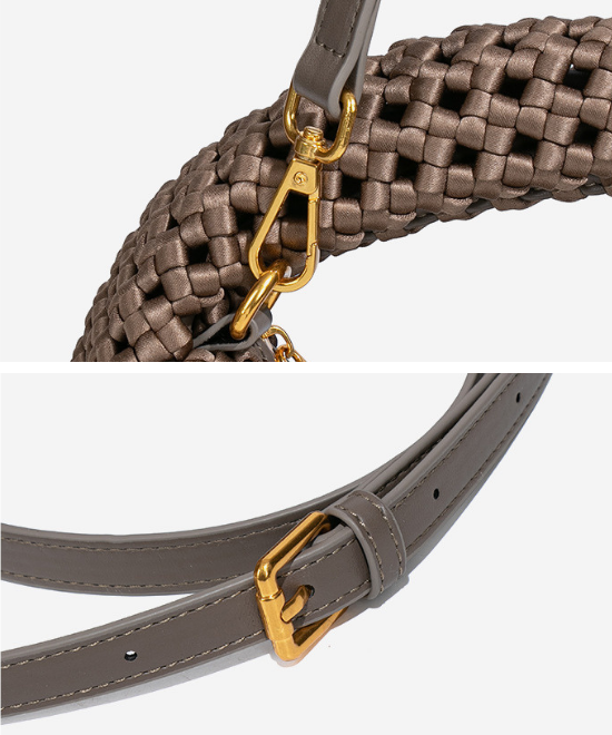 ノットテクスチャーワンショルダークロスバッグ