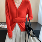フレンチVネックニットカーディガン