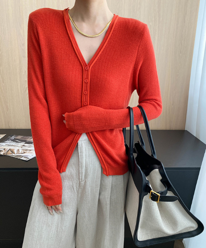 フレンチVネックニットカーディガン