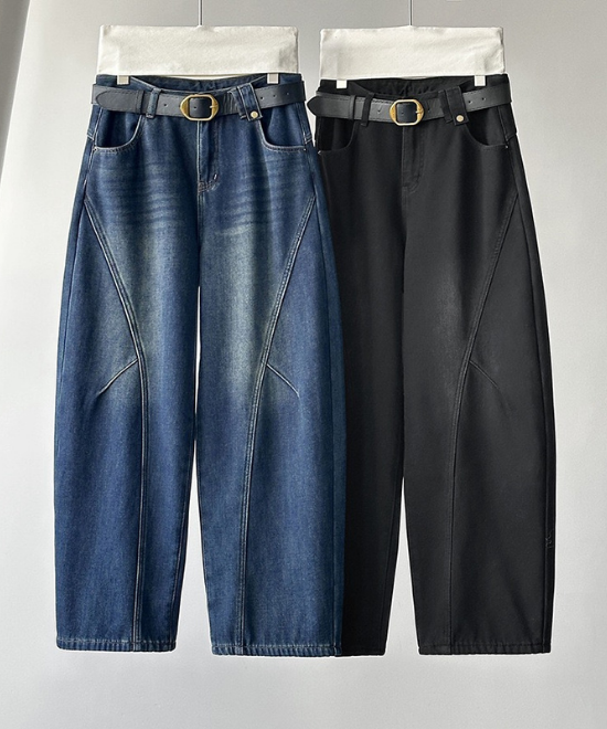 インサイドシームワイドデニムパンツ