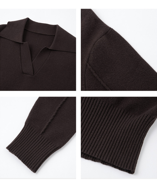 ルーズポロニットセ―タートップス