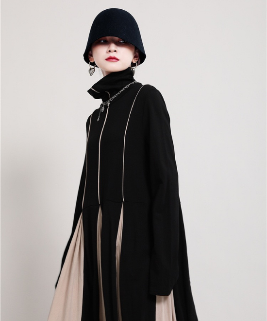 ドッキングプリーツワンピース