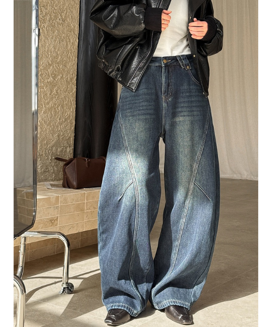 インサイドシームワイドデニムパンツ