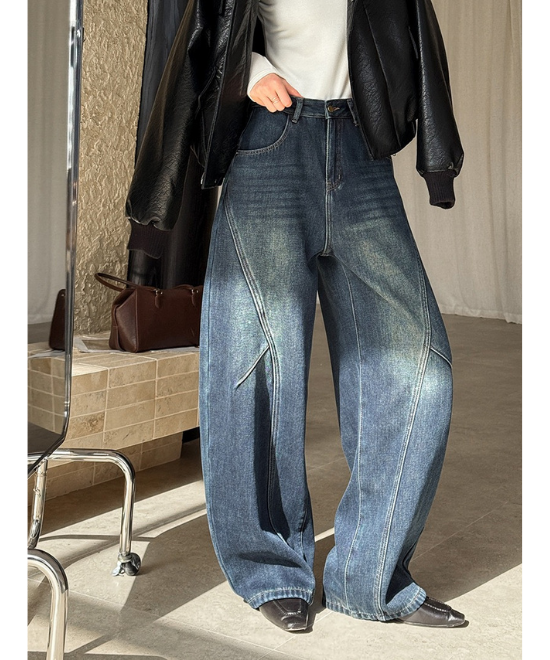 インサイドシームワイドデニムパンツ