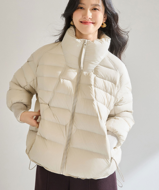 リブカフショートダウンジャケット