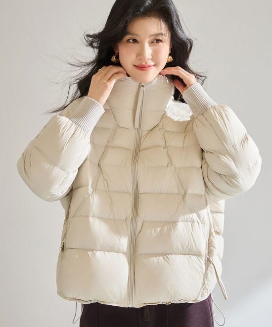 リブカフショートダウンジャケット