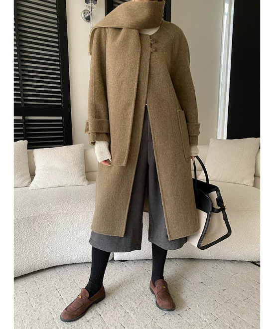 ワイドレッグクロップドスラックスパンツ