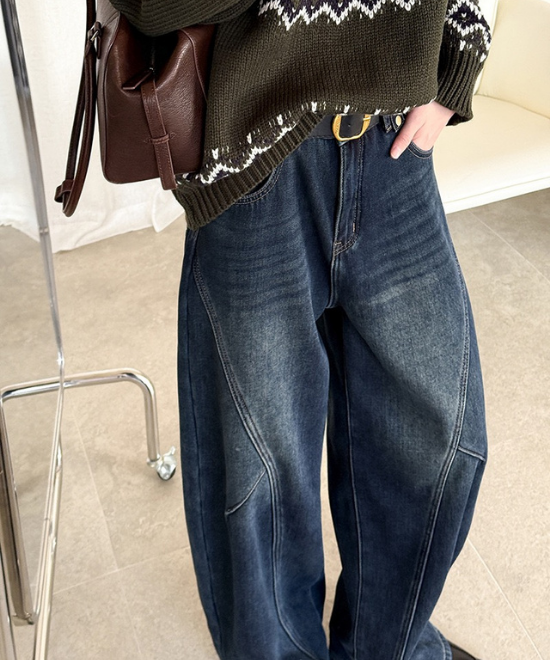 インサイドシームワイドデニムパンツ