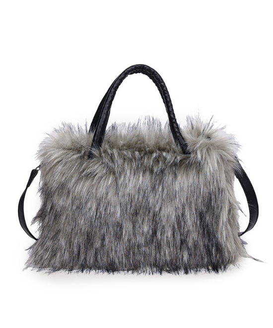 フェイクファーハンドバッグ