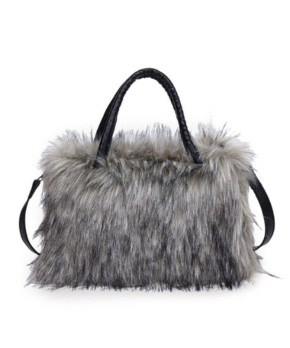 フェイクファーハンドバッグ