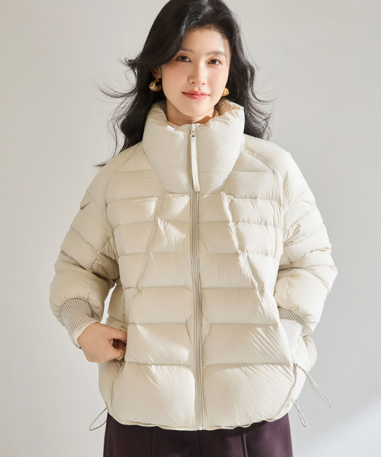 リブカフショートダウンジャケット