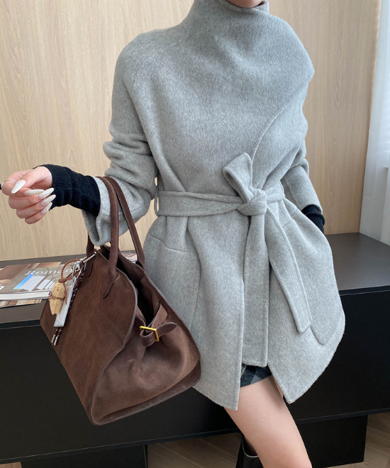 ケープスタイルスタンドアップカラーコート