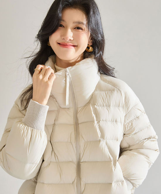 リブカフショートダウンジャケット