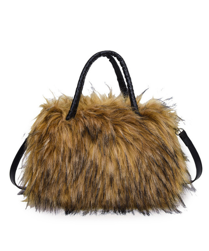 フェイクファーハンドバッグ