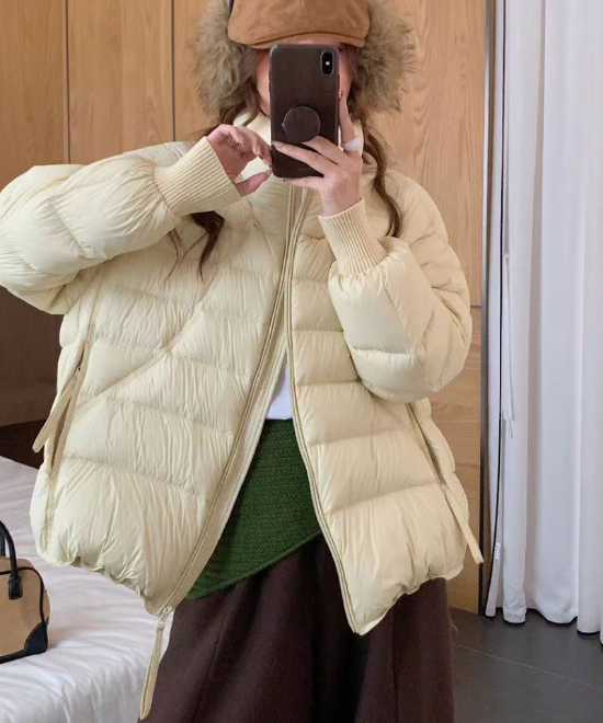 リブカフショートダウンジャケット