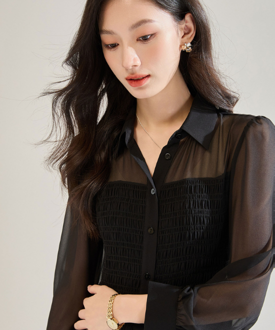 ブラックシフォンロングワンピース