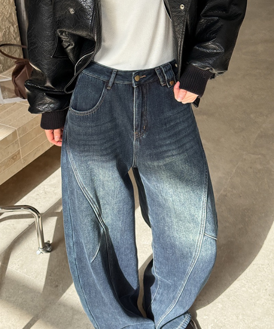 インサイドシームワイドデニムパンツ