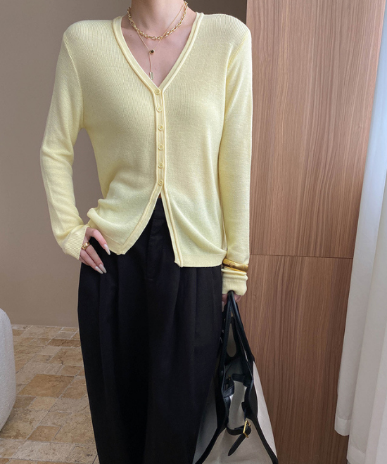 フレンチVネックニットカーディガン