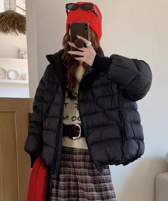 リブカフショートダウンジャケット