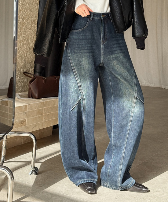 インサイドシームワイドデニムパンツ