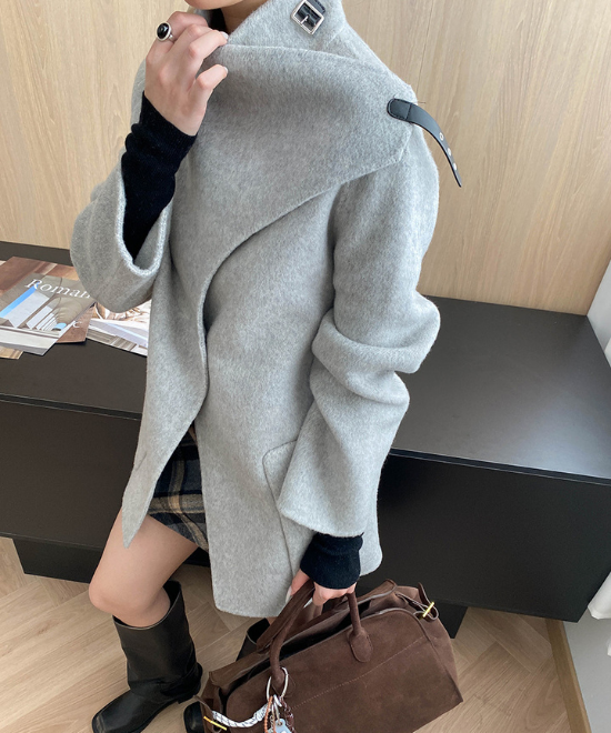 ケープスタイルスタンドアップカラーコート